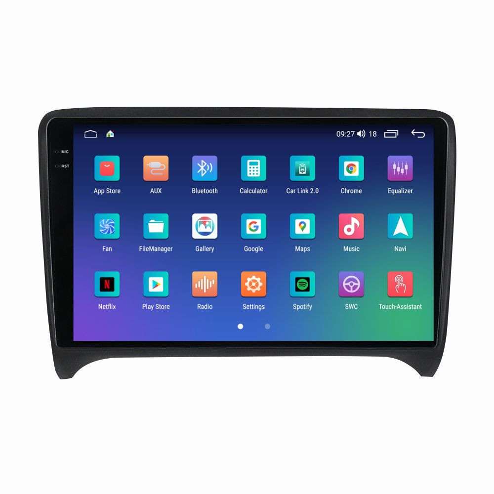 Navigatie dedicata cu Android Audi TT 2006 - 2015, 4GB RAM, Radio GPS Dual Zone, Display 2K QLED 9.5" Touchscreen, Internet Wi-Fi si slot SIM 4G, Bluetooth, MirrorLink, USB - Imagine 6