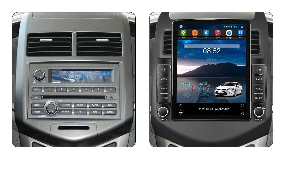 Navigatie dedicata cu Android Chevrolet Aveo 2011 - 2014, 2GB RAM, Radio GPS Dual Zone, Touchscreen IPS 9.7