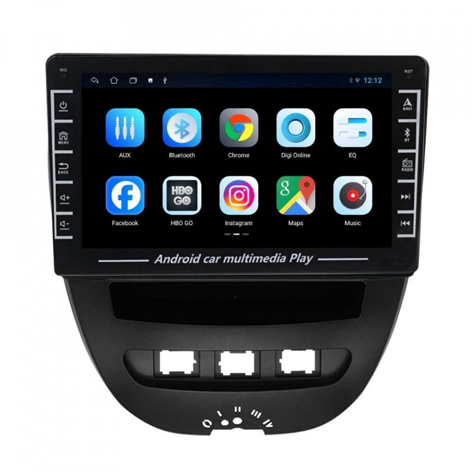 Navigatie dedicata cu Android Citroen C1 I 2005 - 2014, 1GB RAM, Radio GPS Dual Zone, Display HD IPS 8