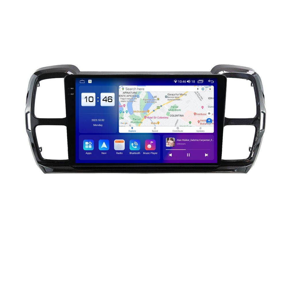 Navigatie dedicata cu Android Citroen C5 Aircross dupa 2018, 8GB RAM, Radio GPS Dual Zone, Display 2K QLED 9.5