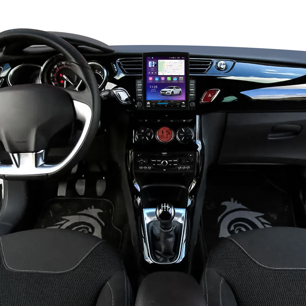 Navigatie dedicata cu Android Citroen DS3 2009 - 2018, negru, 4GB RAM, Radio GPS Dual Zone, Touchscreen IPS 9.7