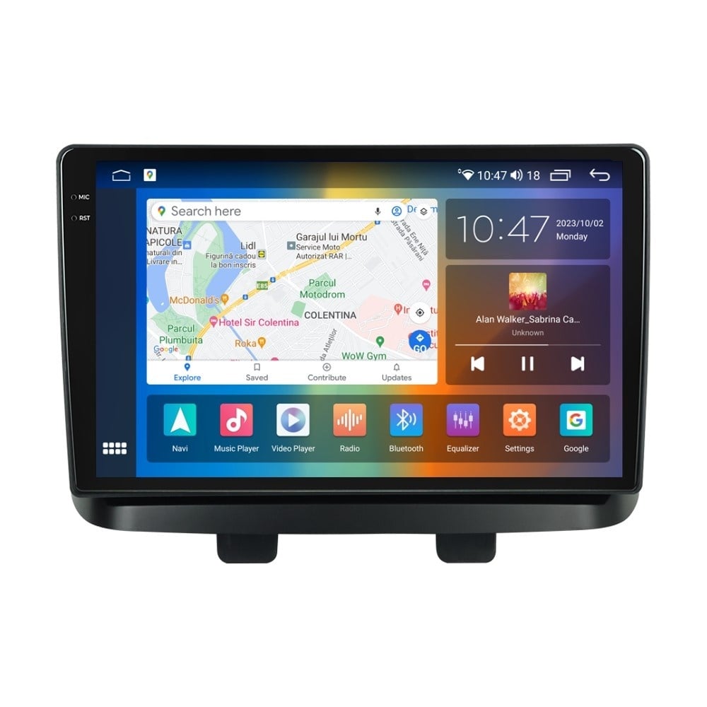 Navigatie dedicata cu Android Fiat Doblo 2000 - 2009, 8GB RAM, Radio GPS Dual Zone, Display 2K QLED 10.36