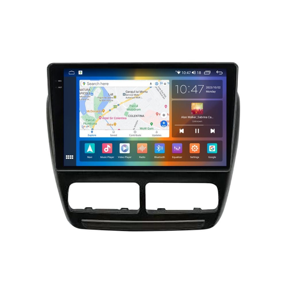 Navigatie dedicata cu Android Fiat Doblo 2010 - 2015, 8GB RAM, Radio GPS Dual Zone, Display 2K QLED 10.36