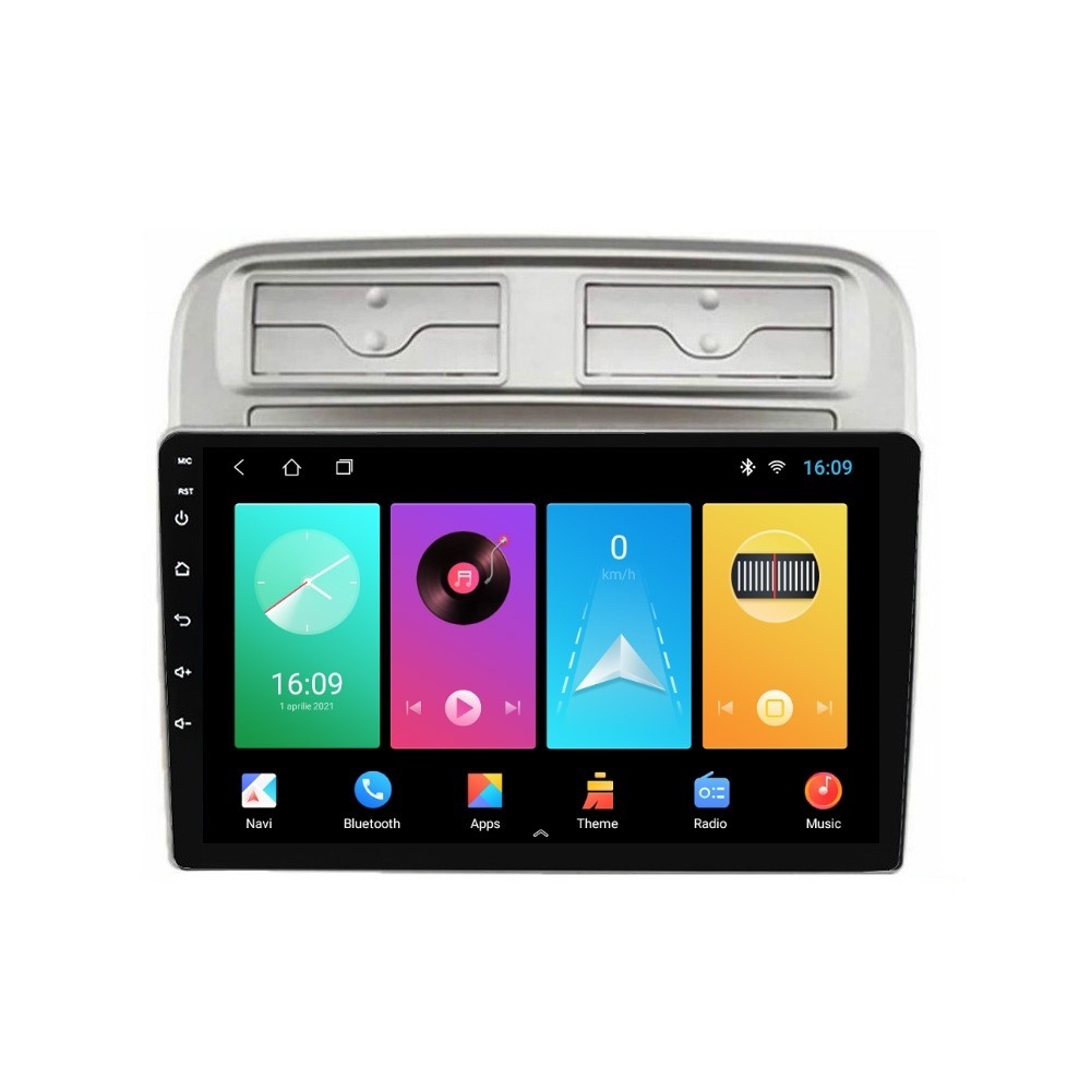 Navigatie dedicata cu Android Fiat Punto 199 / Grande Punto 2005 - 2010, 1GB RAM, Radio GPS Dual Zone, Display HD IPS 9