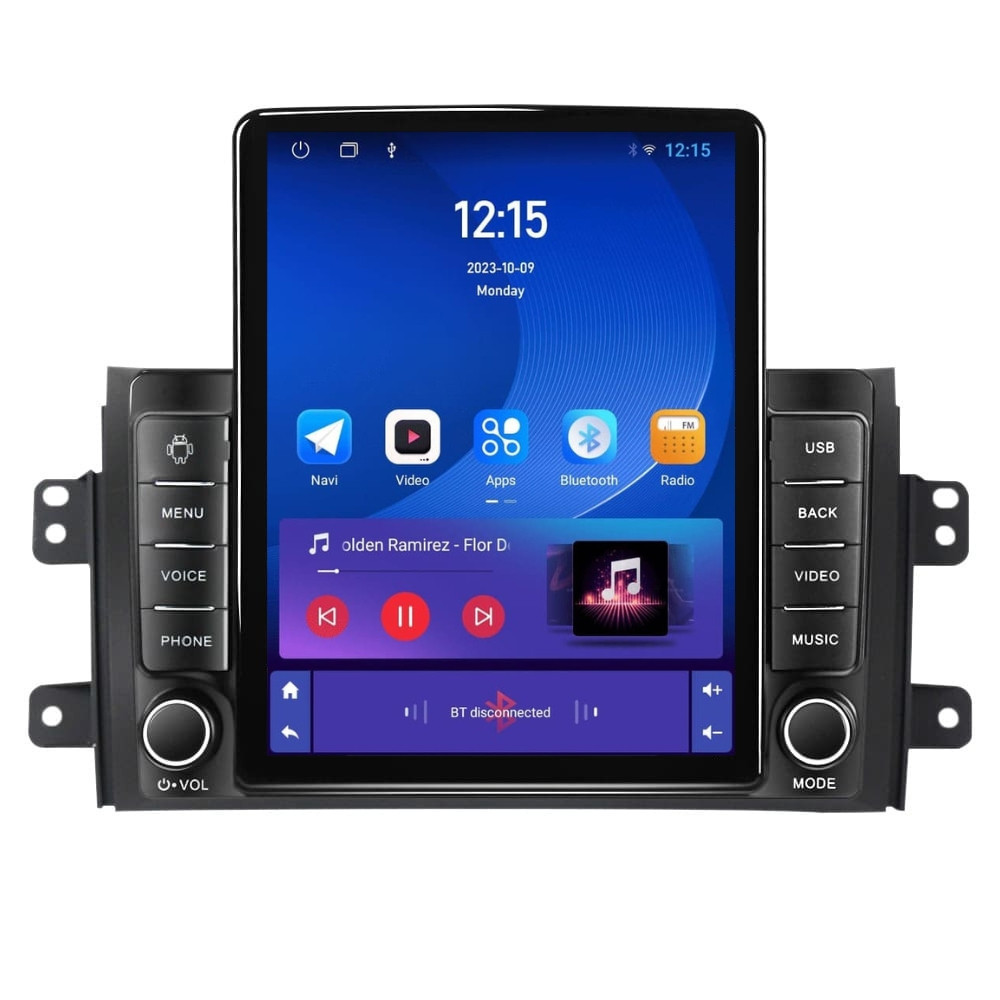 Navigatie dedicata cu Android Fiat Sedici 2006 - 2015, 1GB RAM, Radio GPS Dual Zone, Touchscreen IPS 9.7" HD tip Tesla, Internet Wi-Fi, Bluetooth, MirrorLink, USB, Waze