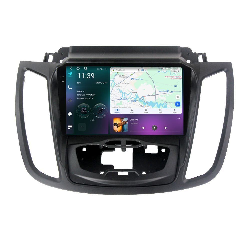 Navigatie dedicata cu Android Ford Kuga II 2012 - 2019 cu navigatie originala, 12GB RAM, Radio GPS Dual Zone, Display 2K QLED 9.5