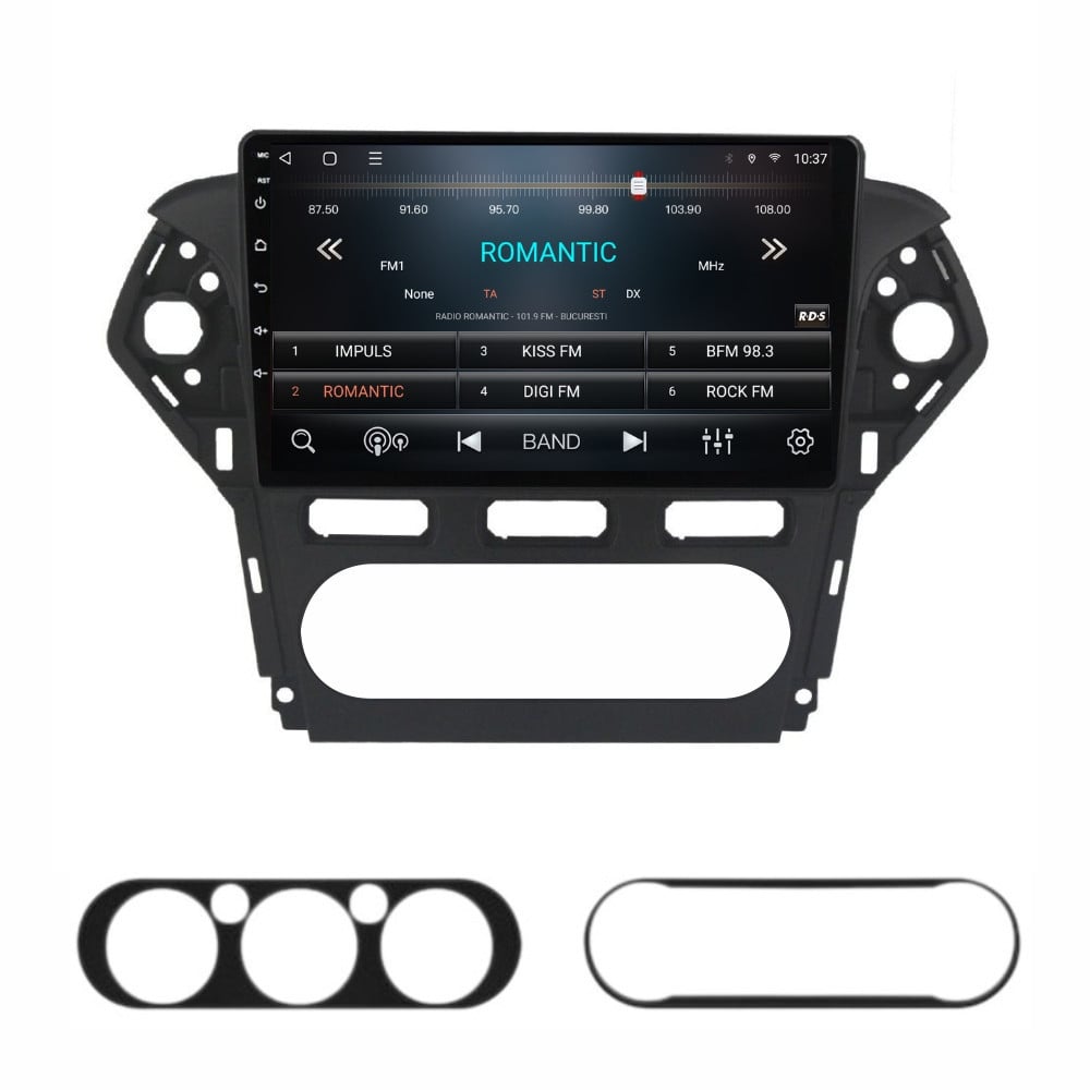 Navigatie dedicata cu Android Ford Mondeo IV 2011 - 2014 fara navigatie originala, 2GB RAM, Radio GPS Dual Zone, Display HD QLED 10