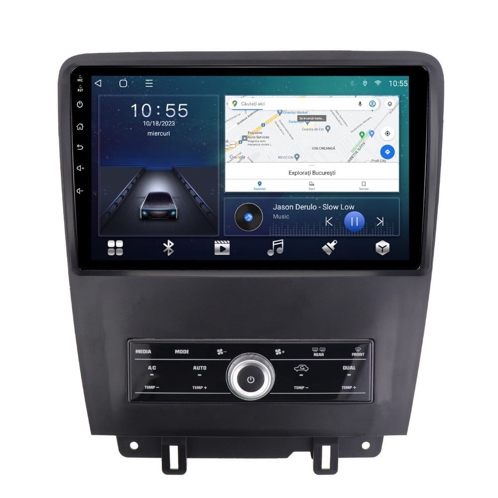 Navigatie dedicata cu Android Ford Mustang 2009 - 2014, 3GB RAM, Radio GPS Dual Zone, Display HD QLED 10