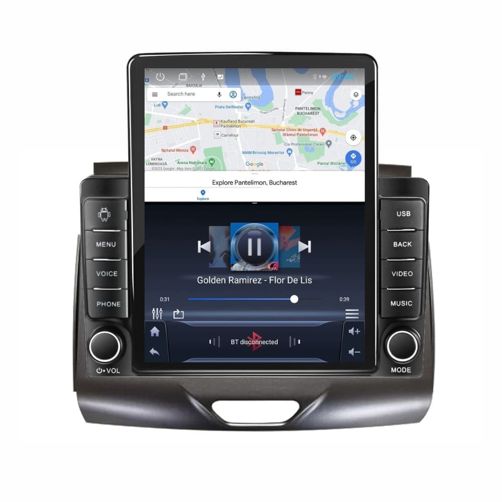 Navigatie dedicata cu Android Ford Ranger dupa 2015 cu navigatie originala, 2GB RAM, Radio GPS Dual Zone, Touchscreen IPS 9.7