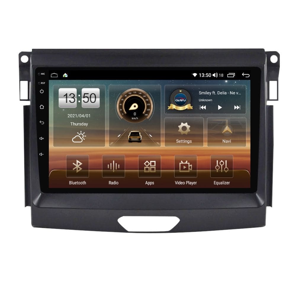 Navigatie dedicata cu Android Ford Ranger dupa 2015 fara navigatie originala, 4GB RAM, Radio GPS Dual Zone, Display HD QLED 9
