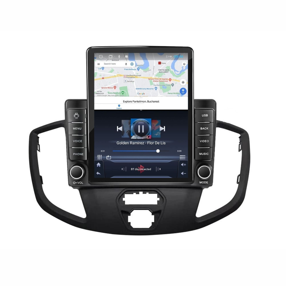 Navigatie dedicata cu Android Ford Transit 2014 - 2020, 2GB RAM, Radio GPS Dual Zone, Touchscreen IPS 9.7