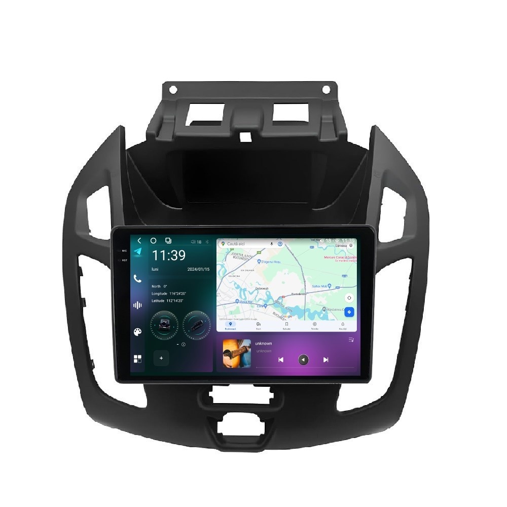 Navigatie dedicata cu Android Ford Transit / Tourneo Connect 2013 - 2018, 12GB RAM, Radio GPS Dual Zone, Display 2K QLED 9.5
