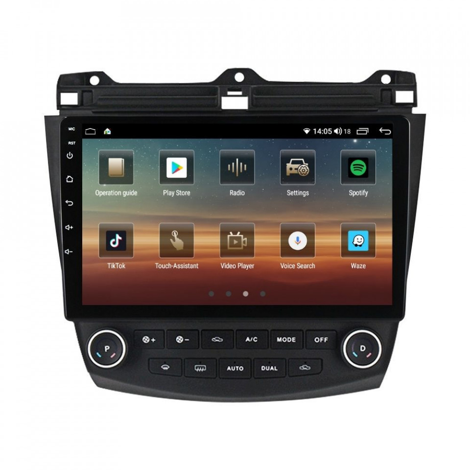 Navigatie dedicata cu Android Honda Accord VII 2003 - 2008 benzina, 4GB RAM, Radio GPS Dual Zone, Display HD QLED 10