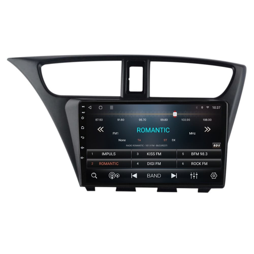 Navigatie dedicata cu Android Honda Civic IX Hatchback 2011 - 2015, 2GB RAM, Radio GPS Dual Zone, Display HD QLED 9