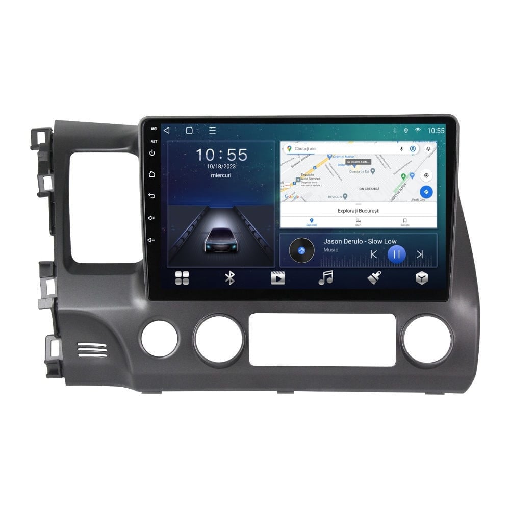 Navigatie dedicata cu Android Honda Civic VIII Sedan 2006 - 2011, 3GB RAM, Radio GPS Dual Zone, Display HD QLED 10