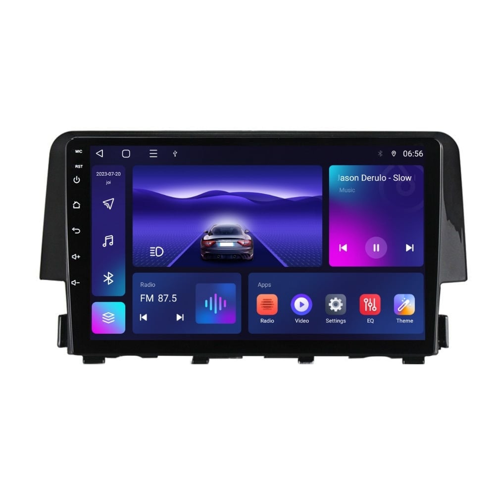 Navigatie dedicata cu Android Honda Civic X 2015 - 2021, 3GB RAM, Radio GPS Dual Zone, Display HD QLED 9