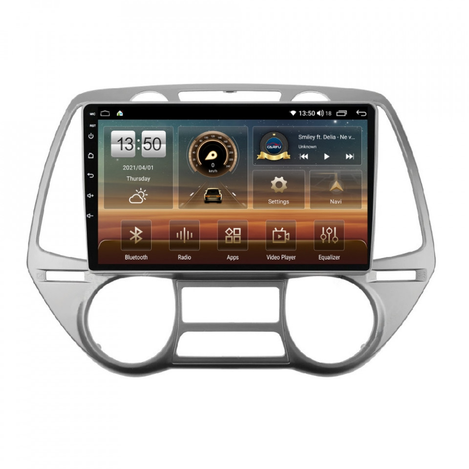 Navigatie dedicata cu Android Hyundai i20 2008 - 2012, clima automata, 8GB RAM, Radio GPS Dual Zone, Display HD QLED 9