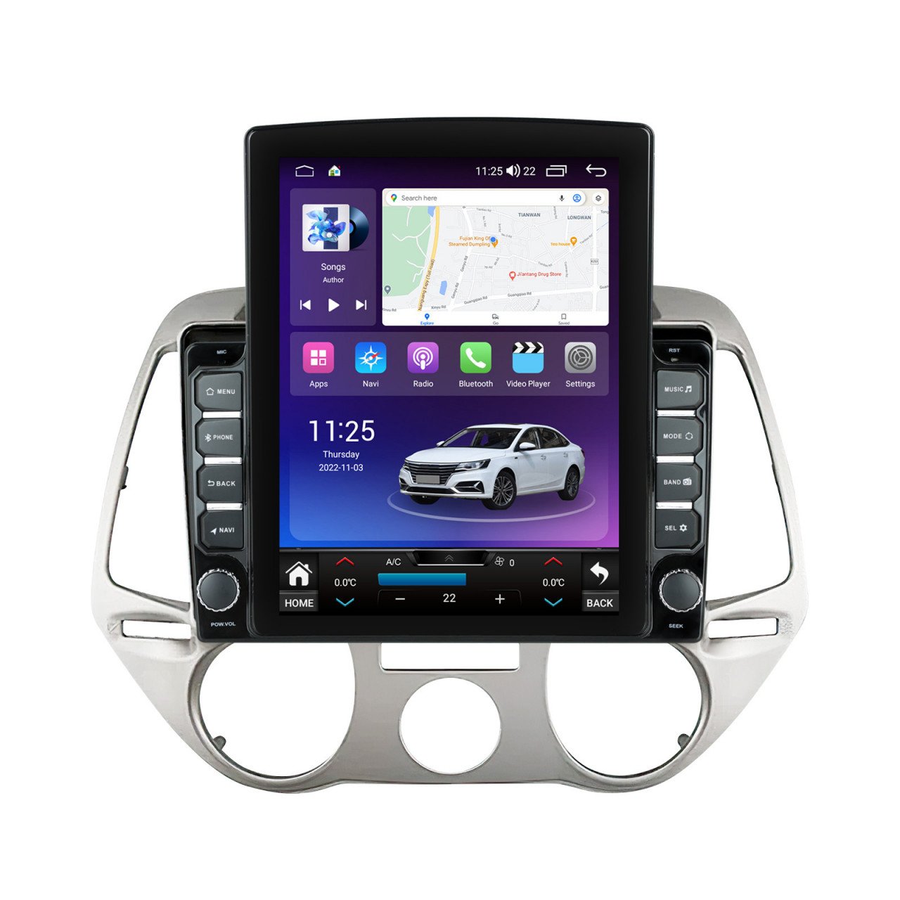 Navigatie dedicata cu Android Hyundai i20 2008 - 2012, clima manuala, 4GB RAM, Radio GPS Dual Zone, Touchscreen IPS 9.7