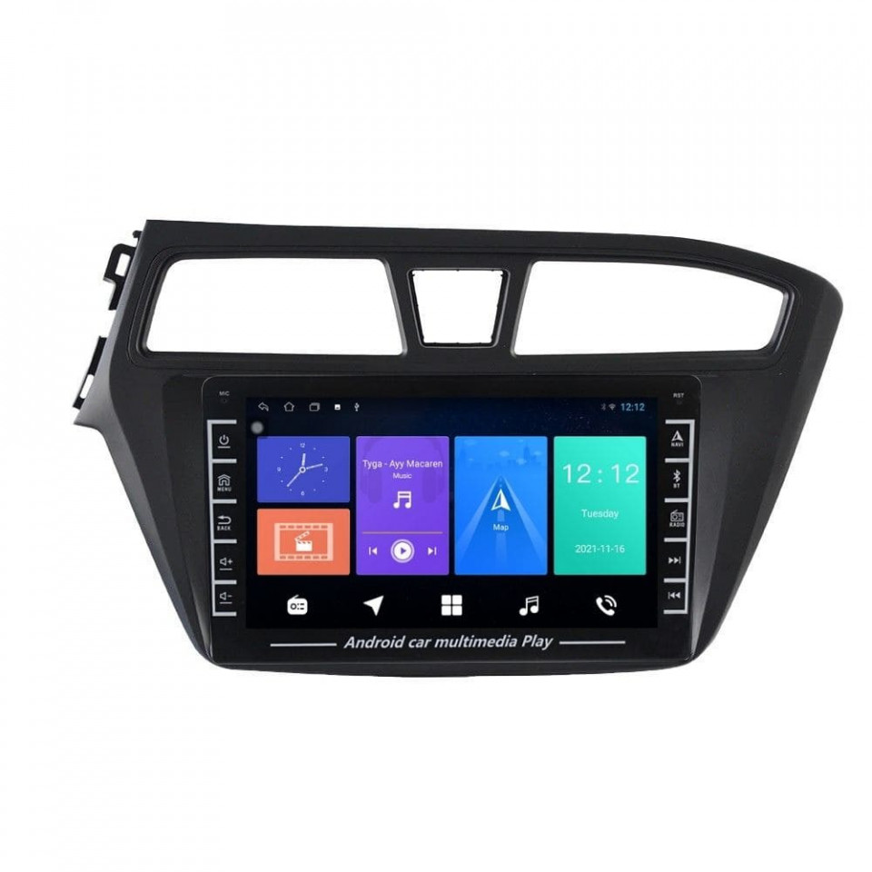 Navigatie dedicata cu Android Hyundai i20 2014 - 2018, 1GB RAM, Radio GPS Dual Zone, Display HD IPS 8