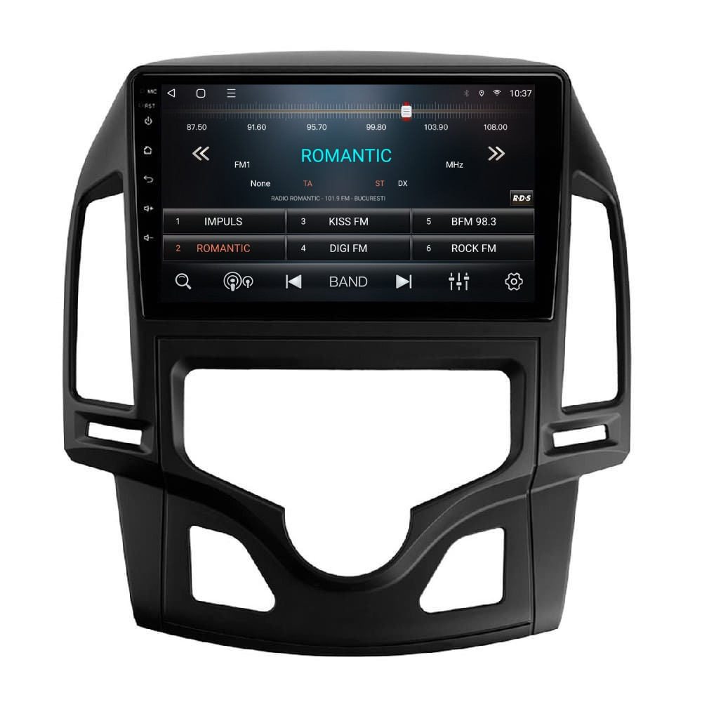 Navigatie dedicata cu Android Hyundai i30 2007 - 2012, clima automata, 2GB RAM, Radio GPS Dual Zone, Display HD QLED 9