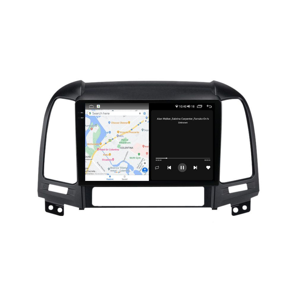 Navigatie dedicata cu Android Hyundai Santa Fe II 2006 - 2012, 8GB RAM, Radio GPS Dual Zone, Display 2K QLED 9.5