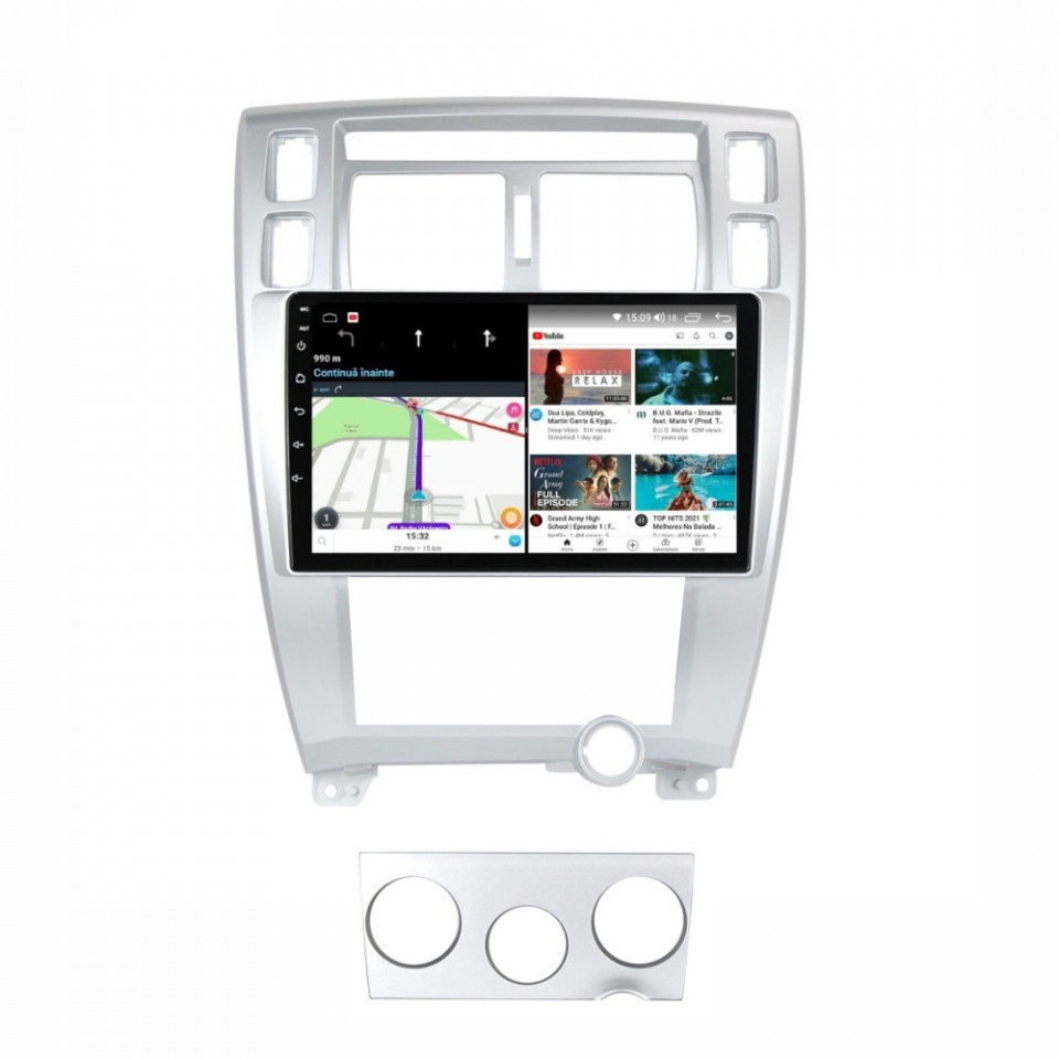 Navigatie dedicata cu Android Hyundai Tucson 2004 - 2011, 6GB RAM, Radio GPS Dual Zone, Display HD QLED 10" Touchscreen, Internet Wi-Fi si slot SIM 4G, Bluetooth, MirrorLink, USB - Imagine 7