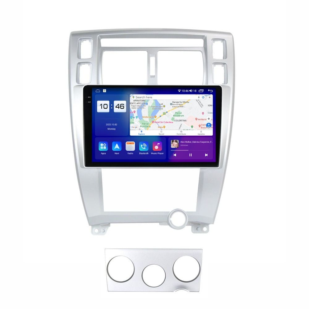 Navigatie dedicata cu Android Hyundai Tucson 2004 - 2011, 8GB RAM, Radio GPS Dual Zone, Display 2K QLED 10.36