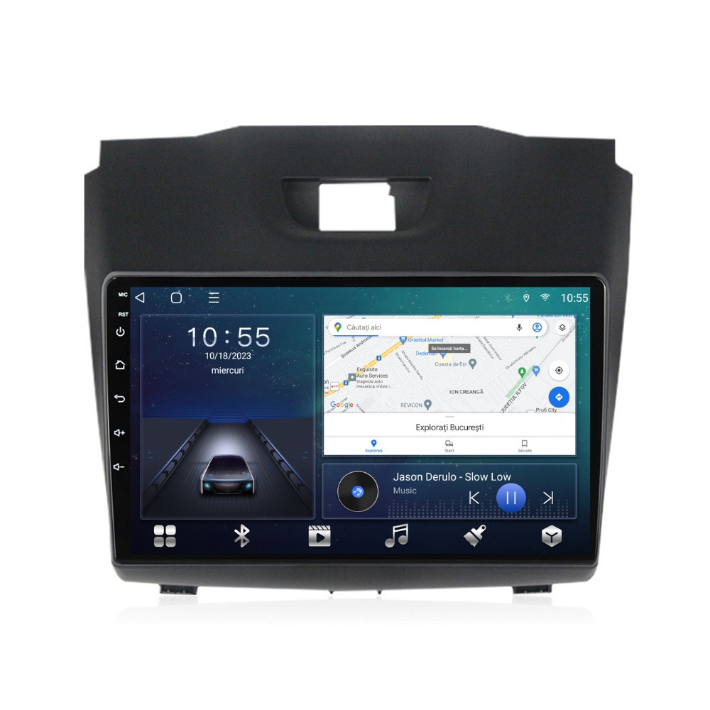 Navigatie dedicata cu Android Isuzu D-Max II 2012 - 2020, 2GB RAM, Radio GPS Dual Zone, Display HD QLED 9