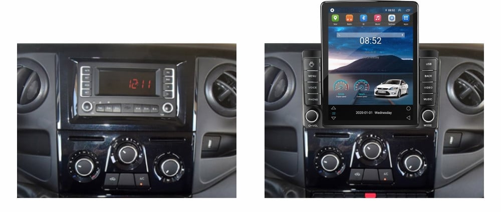 Navigatie dedicata cu Android Iveco Daily 2006 - 2014, 1GB RAM, Radio GPS Dual Zone, Touchscreen IPS 9.7