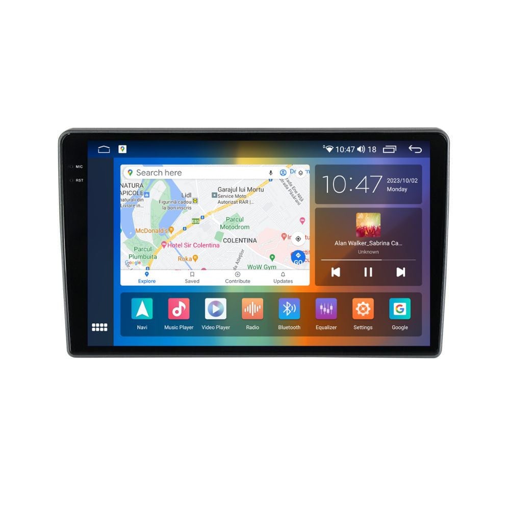 Navigatie dedicata cu Android Jeep Cherokee IV 2007 - 2014, 8GB RAM, Radio GPS Dual Zone, Display 2K QLED 10.36