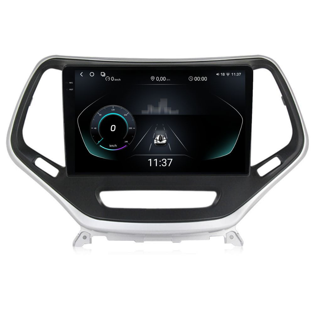 Navigatie dedicata cu Android Jeep Cherokee V 2014 - 2019, 12GB RAM, Radio GPS Dual Zone, Display 2K QLED 10.36