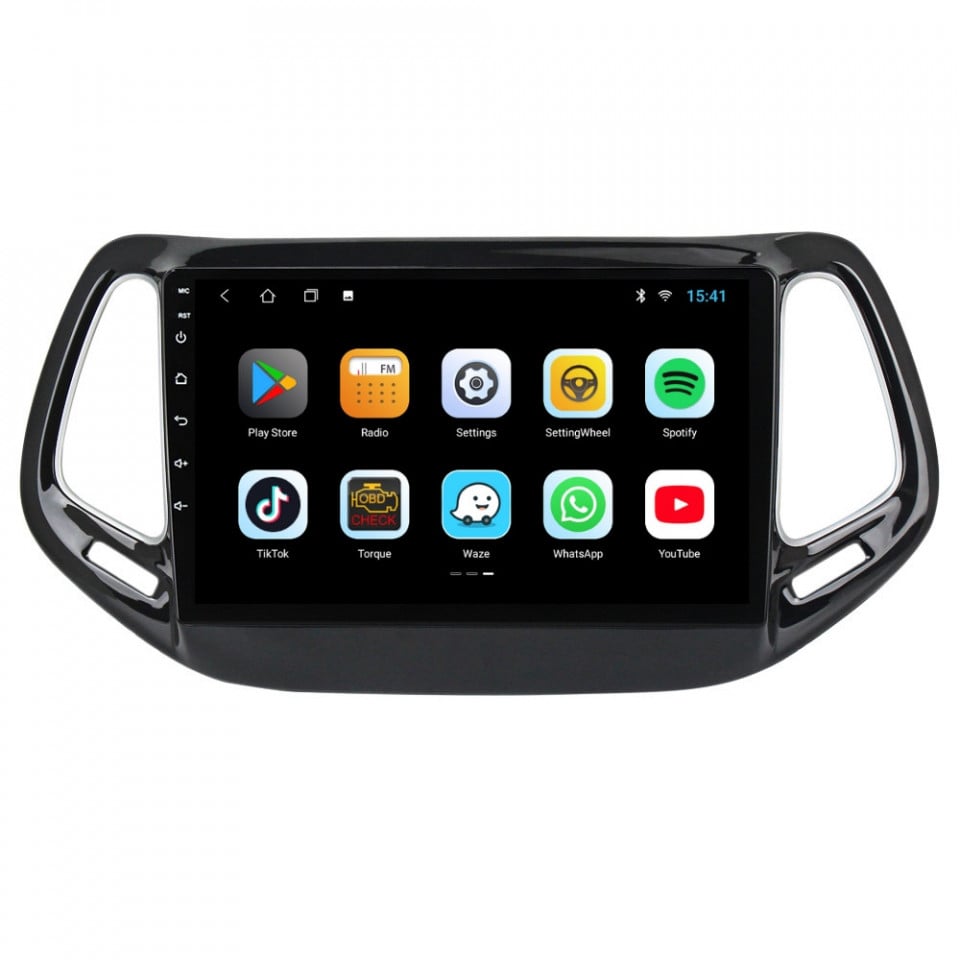 Navigatie dedicata cu Android Jeep Compass II 2016 - 2021, 2GB RAM, Radio GPS Dual Zone, Display HD IPS 10