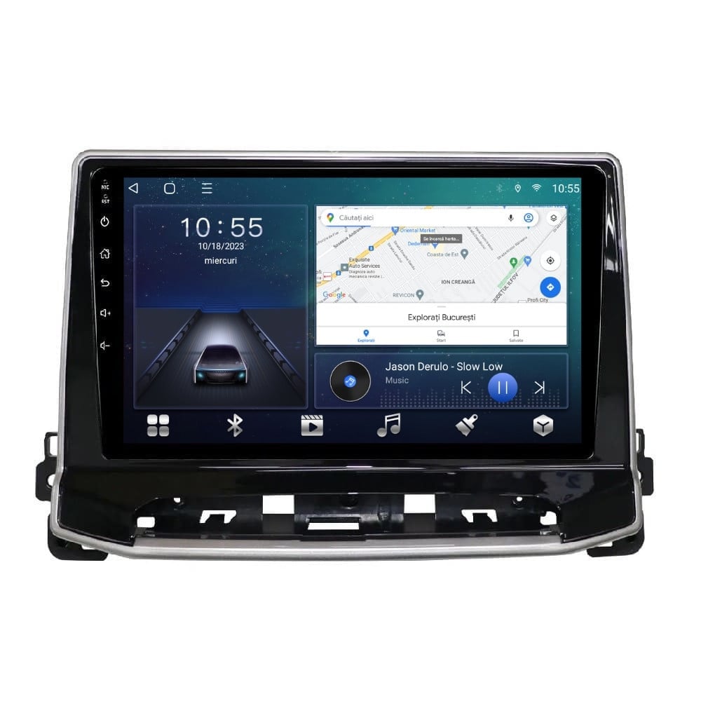 Navigatie dedicata cu Android Jeep Compass II dupa 2021, 3GB RAM, Radio GPS Dual Zone, Display HD QLED 10