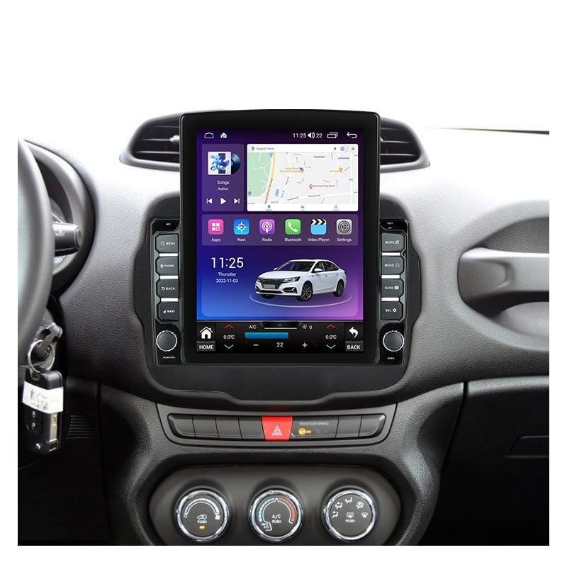 Navigatie dedicata cu Android Jeep Renegade dupa 2014, 4GB RAM, Radio GPS Dual Zone, Touchscreen IPS 9.7