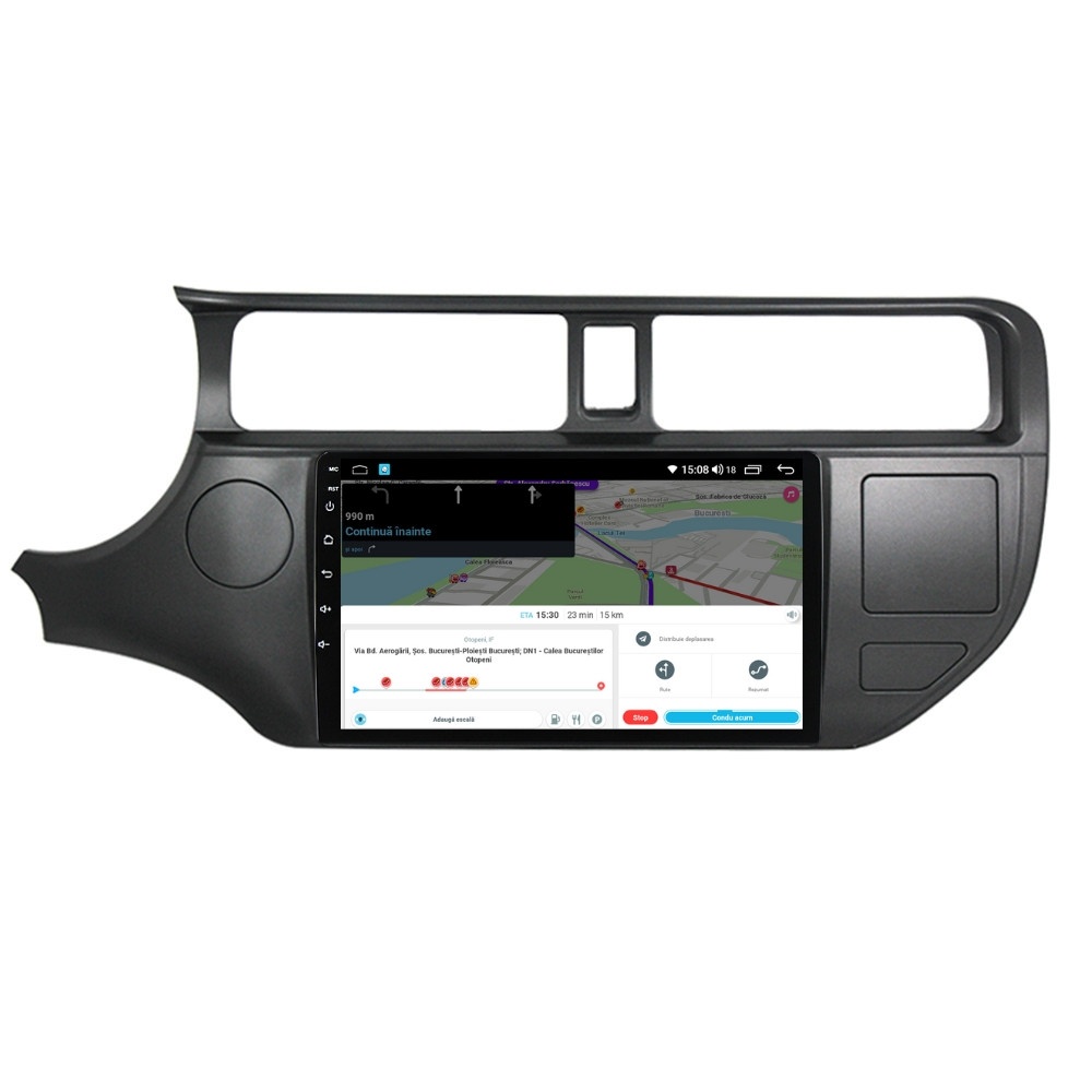 Navigatie dedicata cu Android Kia Rio III 2011 - 2014, 2GB RAM, Radio GPS Dual Zone, Display HD QLED 9" Touchscreen, Internet Wi-Fi si slot SIM 4G, Bluetooth, MirrorLink, USB - Imagine 8