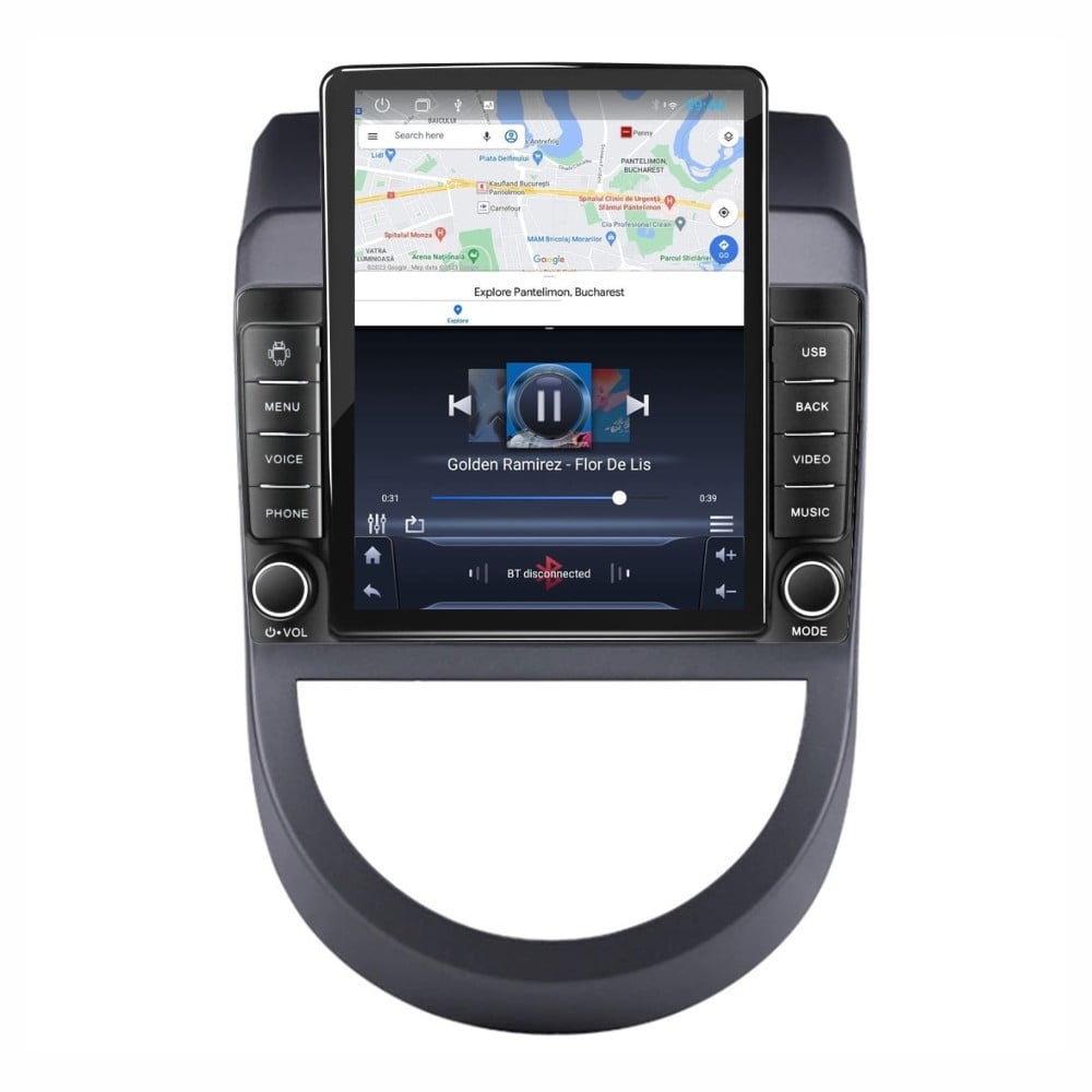 Navigatie dedicata cu Android Kia Soul 2009 - 2013, 2GB RAM, Radio GPS Dual Zone, Touchscreen IPS 9.7