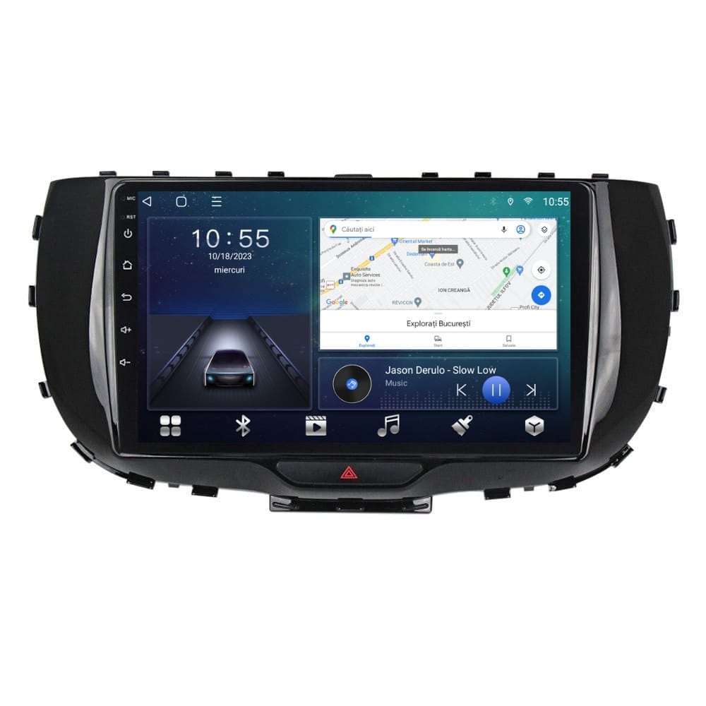 Navigatie dedicata cu Android Kia Soul dupa 2019, 3GB RAM, Radio GPS Dual Zone, Display HD QLED 9