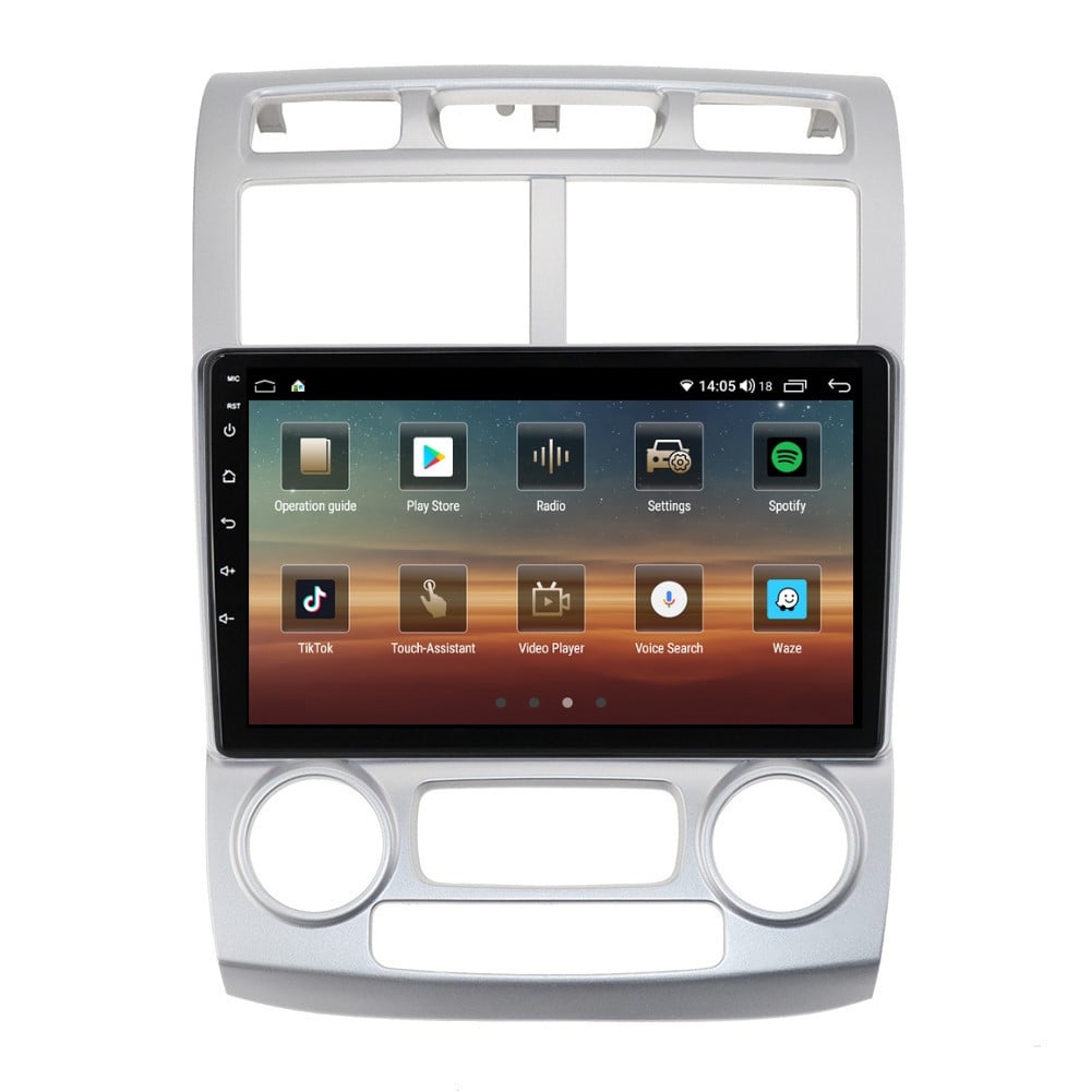 Navigatie dedicata cu Android KIA Sportage 2004 - 2010 fabricata in Coreea, 8GB RAM, Radio GPS Dual Zone, Display HD QLED 9