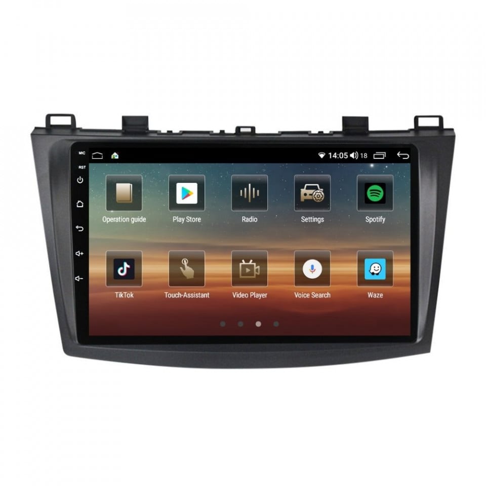 Navigatie dedicata cu Android Mazda 3 2009 - 2013, 4GB RAM, Radio GPS Dual Zone, Display HD QLED 9