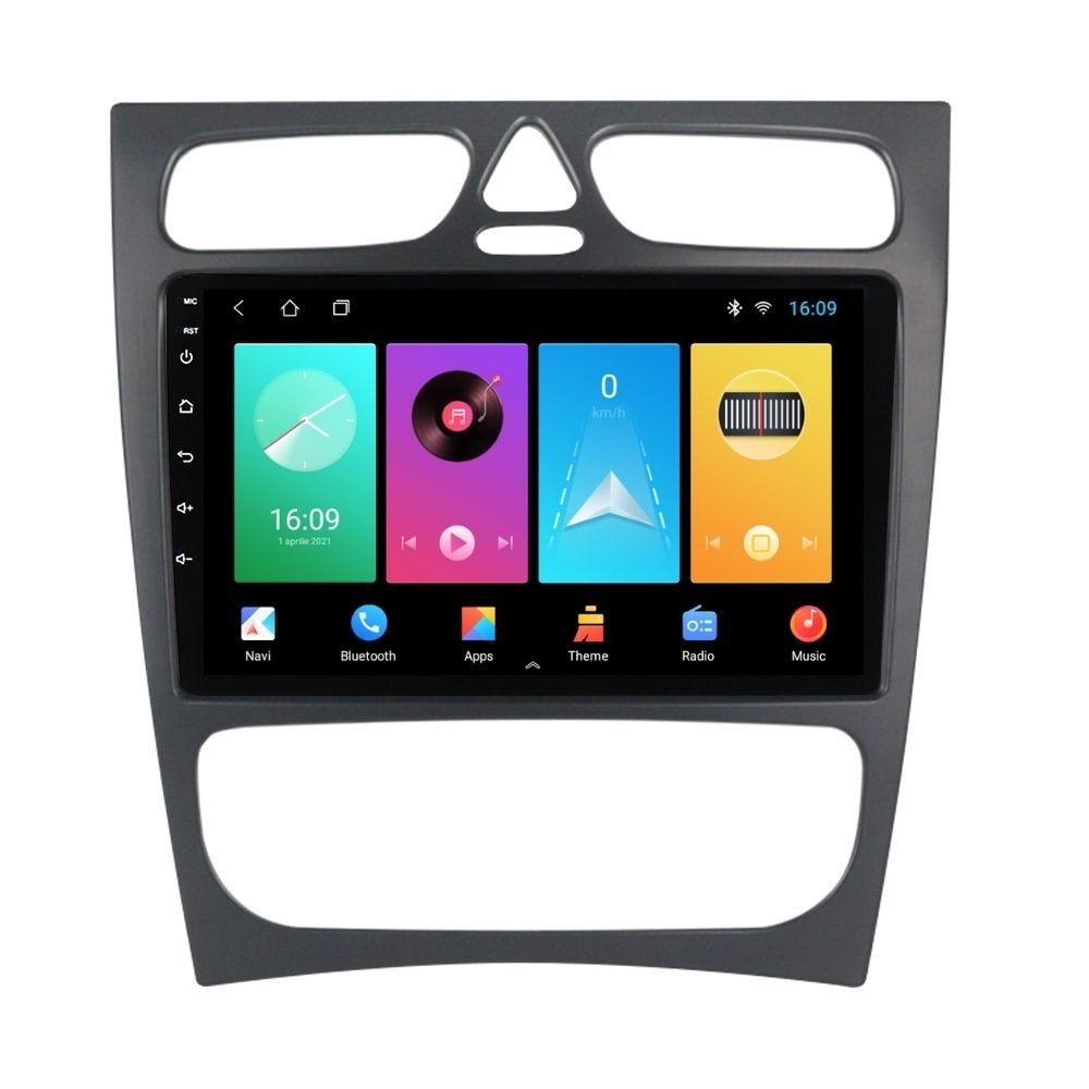 Navigatie dedicata cu Android Mercedes C-Class W203 2000 - 2004, 1GB RAM, Radio GPS Dual Zone, Display HD IPS 9