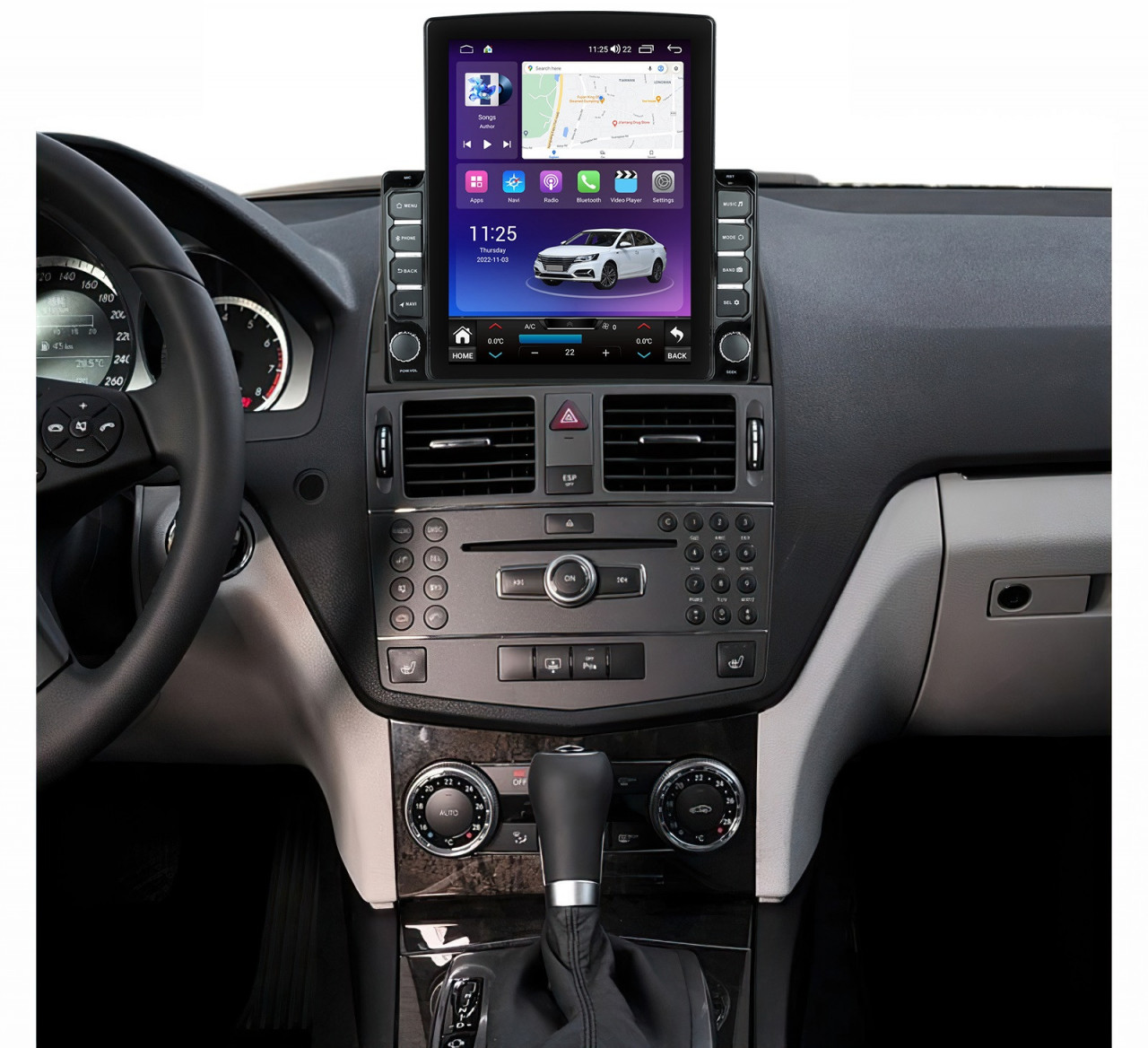 Navigatie dedicata cu Android Mercedes C-Class W204 2007 - 2011, 8GB RAM, Radio GPS Dual Zone, Touchscreen IPS 9.7