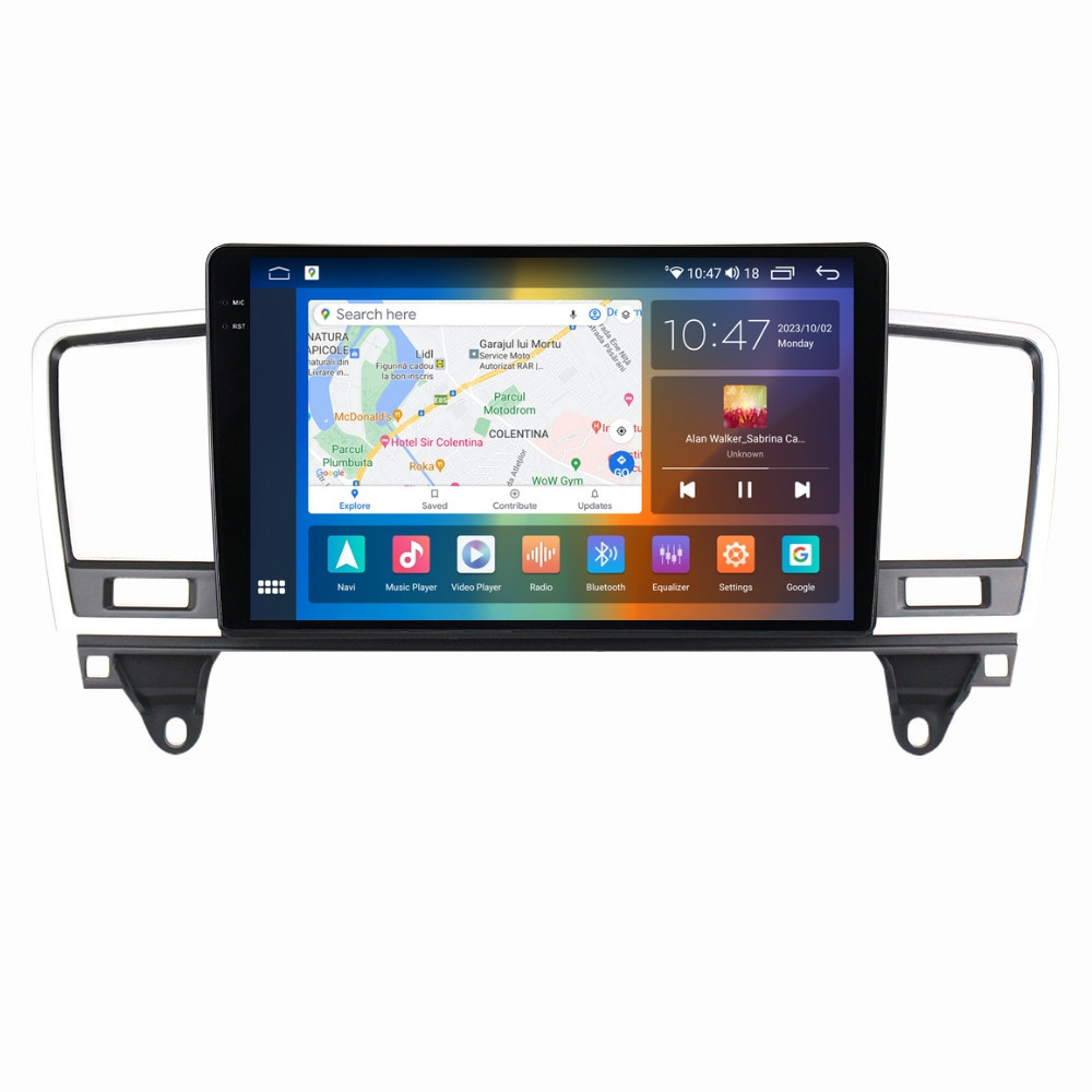 Navigatie dedicata cu Android Mercedes M-Class ML W166 2011 - 2015, 4GB RAM, Radio GPS Dual Zone, Display 2K QLED 9.5