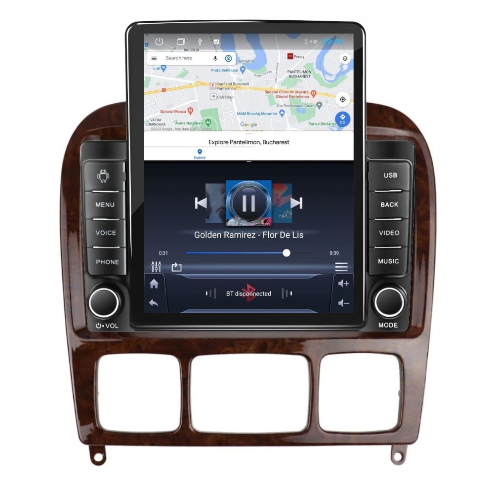 Navigatie dedicata cu Android Mercedes S-Class W220 1998 - 2005, 2GB RAM, Radio GPS Dual Zone, Touchscreen IPS 9.7" HD tip Tesla, Internet Wi-Fi, Bluetooth, MirrorLink, USB - Imagine 3