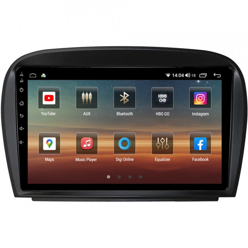 Navigatie dedicata cu Android Mercedes SL R230 2001 - 2012, 6GB RAM, Radio GPS Dual Zone, Display HD QLED 9