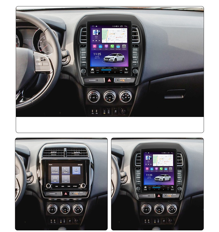 Navigatie dedicata cu Android Mitsubishi ASX 2016 - 2019, 4GB RAM, Radio GPS Dual Zone, Touchscreen IPS 9.7