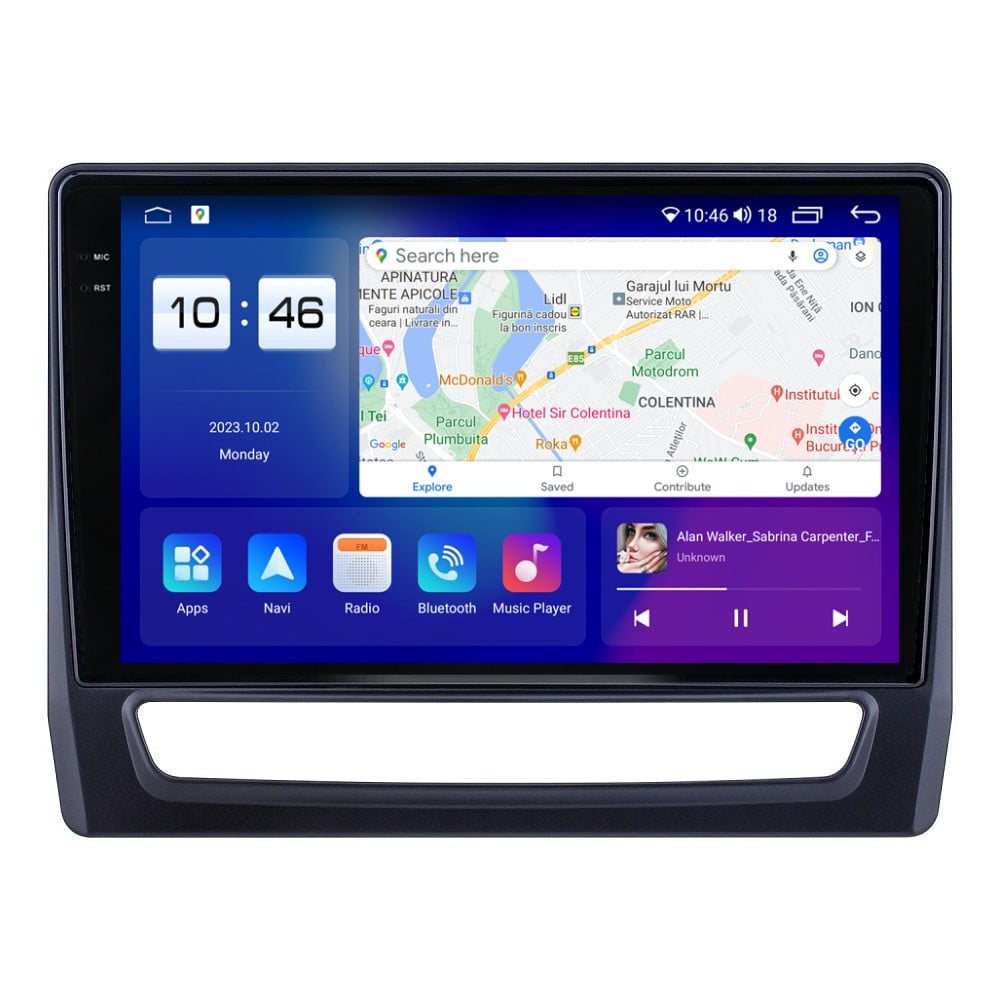 Navigatie dedicata cu Android Mitsubishi ASX dupa 2019, 4GB RAM, Radio GPS Dual Zone, Display 2K QLED 10.36