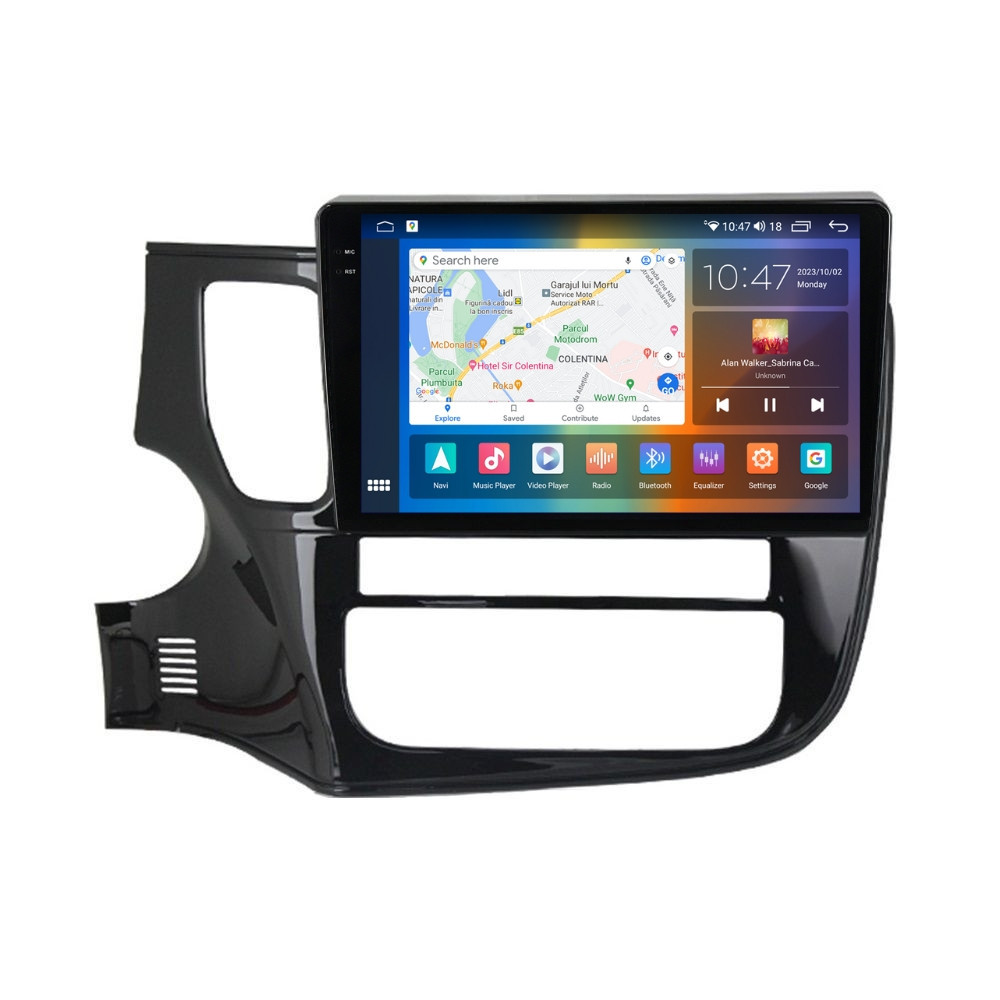 Navigatie dedicata cu Android Mitsubishi Outlander III 2012 - 2019, 8GB RAM, Radio GPS Dual Zone, Display 2K QLED 10.36