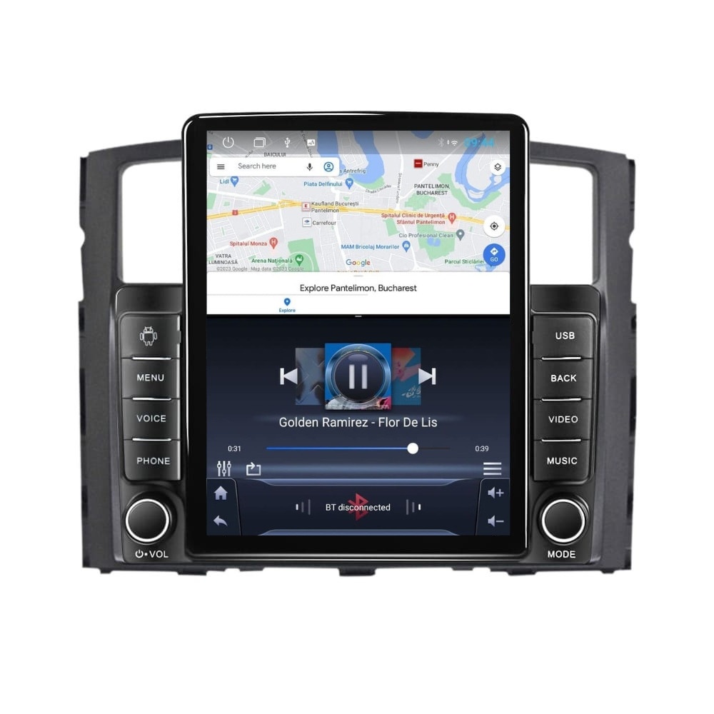 Navigatie dedicata cu Android Mitsubishi Pajero IV 2006 - 2018, 2GB RAM, Radio GPS Dual Zone, Touchscreen IPS 9.7" HD tip Tesla, Internet Wi-Fi, Bluetooth, MirrorLink, USB - Imagine 3
