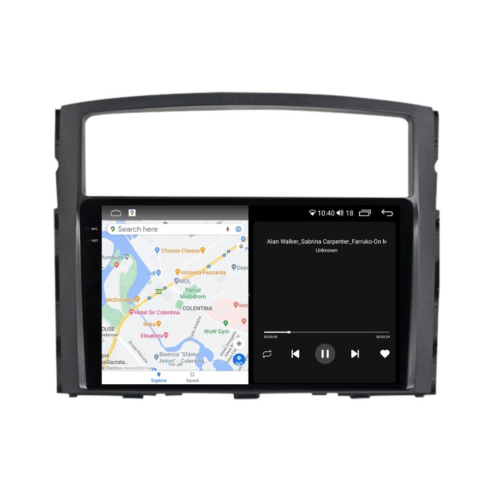 Navigatie dedicata cu Android Mitsubishi Pajero IV 2006 - 2018, 8GB RAM, Radio GPS Dual Zone, Display 2K QLED 9.5