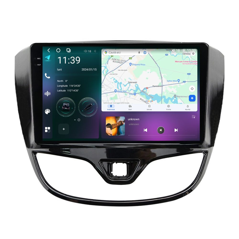 Navigatie dedicata cu Android Opel Karl 2015 - 2019, 12GB RAM, Radio GPS Dual Zone, Display 2K QLED 9.5